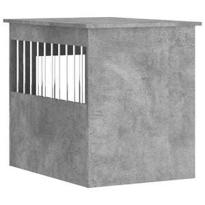 Κλουβί Σκύλου Γκρι Σκυροδεμ. 55x75x65 εκ. από Επεξεργ. Ξύλο