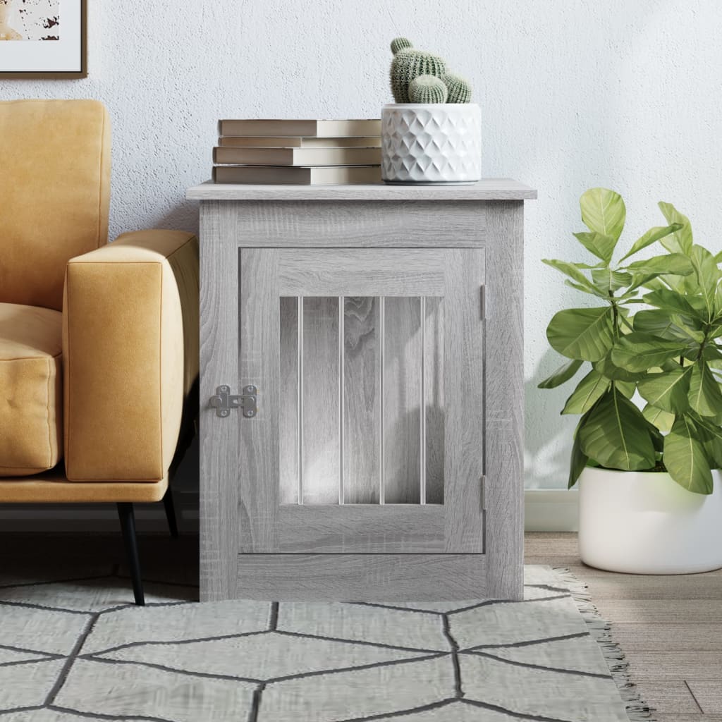 Κλουβί Σκύλου Γκρι Sonoma 55x75x65 εκ. από Επεξεργ. Ξύλο