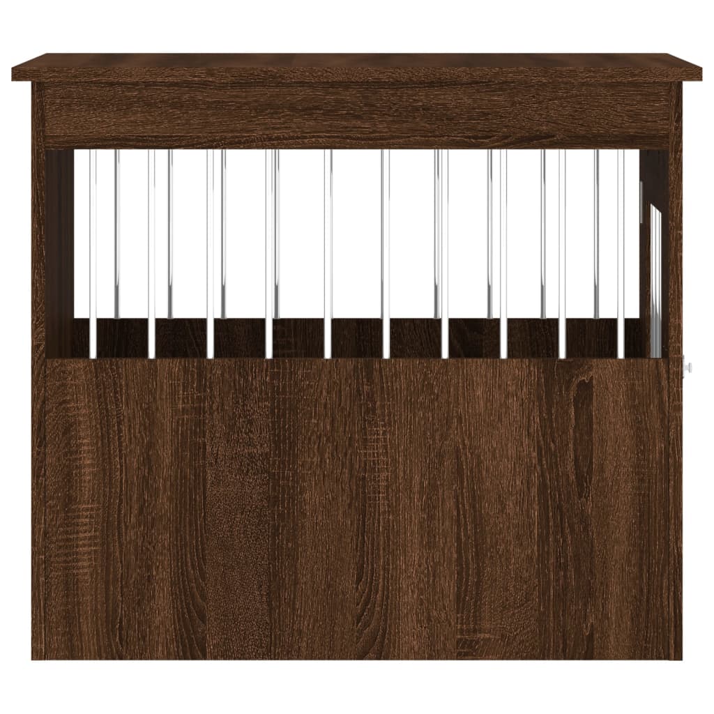 Κλουβί Σκύλου Καφέ Δρυς 55 x 75 x 65 εκ. από Επεξεργ. Ξύλο - Pakobazaar