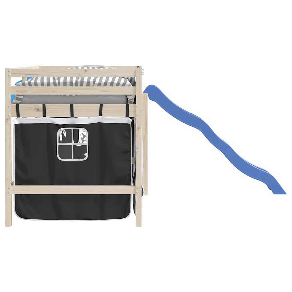 Κουρτίνες για Κρεβάτι Κουκέτα Λευκό / Μαύρο από Πολυεστέρα