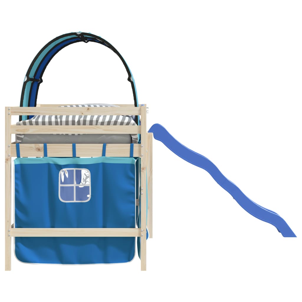 Κουρτίνες για Κρεβάτι Κουκέτα με Τούνελ Μπλε από Πολυεστέρα - Pakobazaar