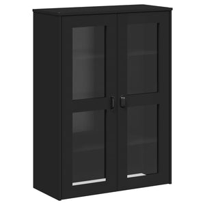 Ντουλάπι Ψηλό VIKEN Μαύρος 80x40x190 εκ. από Μασίφ Ξύλο Πεύκου - Pakobazaar