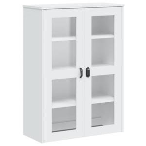 Ντουλάπι Ψηλό VIKEN Λευκός 80x40x190 εκ. από Μασίφ Ξύλο Πεύκου