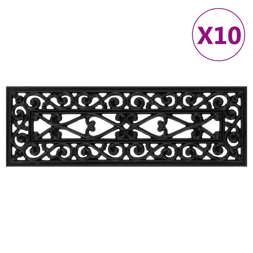 Πατάκια Σκάλας 10 τεμ. 25 x 75 εκ. από Καουτσούκ - PAKOBAZAAR