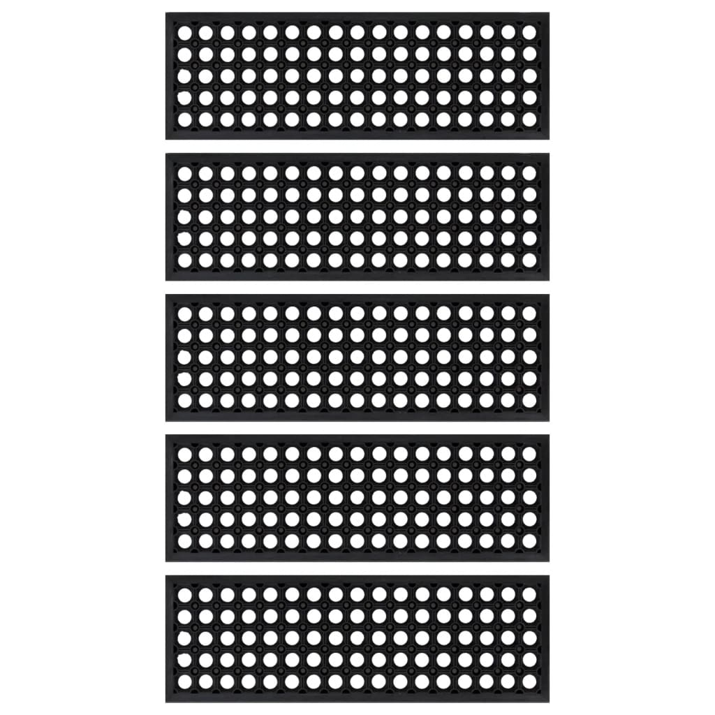 Πατάκια Σκάλας 5 τεμ. 25 x 75 εκ. από Καουτσούκ - Pakobazaar