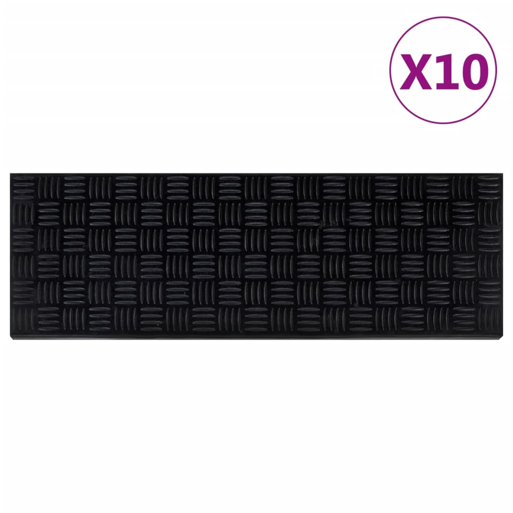 Πατάκια Σκάλας 10 τεμ. 25 x 75 εκ. από Καουτσούκ - PAKOBAZAAR