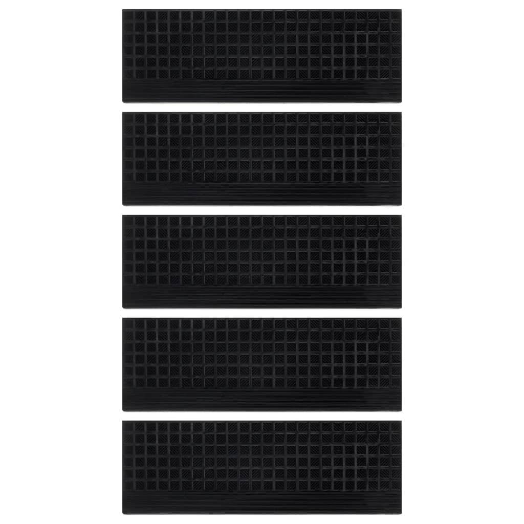 Πατάκια Σκάλας 5 τεμ. 25 x 75 εκ. από Καουτσούκ - PAKOBAZAAR