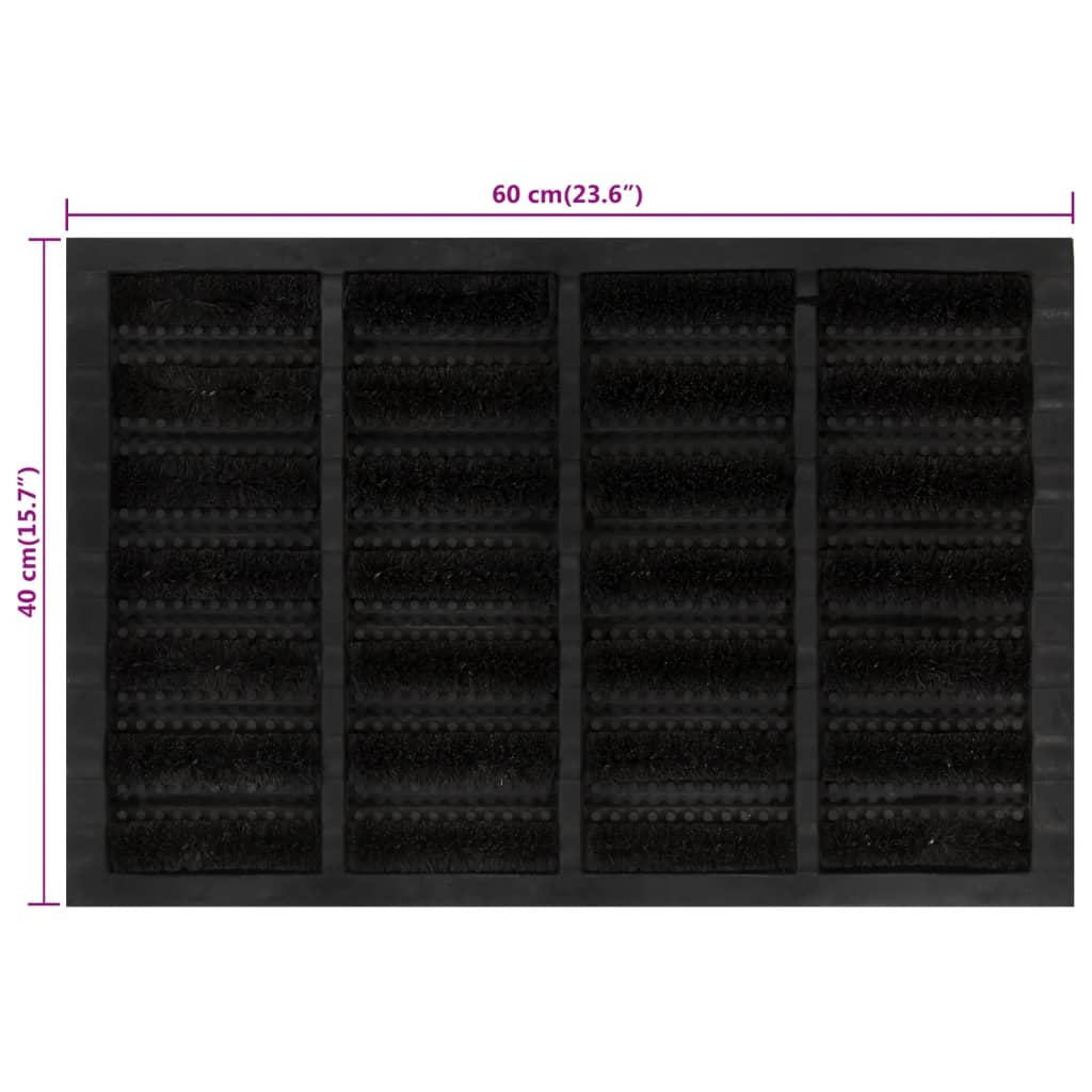 Πατάκι Εισόδου Ορθογώνιο 40 x 60 εκ. Καουτσούκ και Κοκοφοίνικας - PAKOBAZAAR