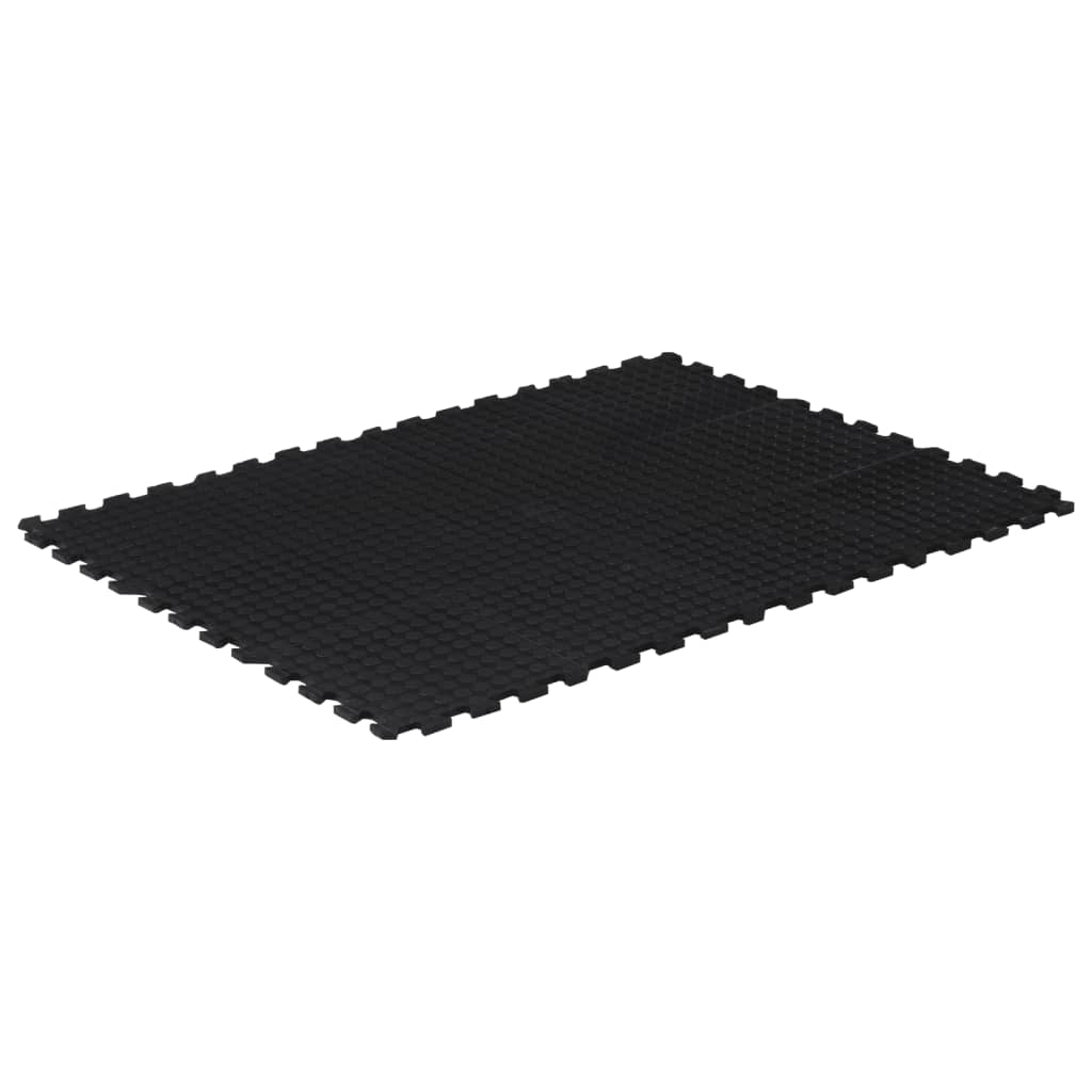 Δάπεδο Προστασίας Παζλ Μαύρο 12 χιλ. 90 x 120 εκ. Καουτσουκ - Pakobazaar
