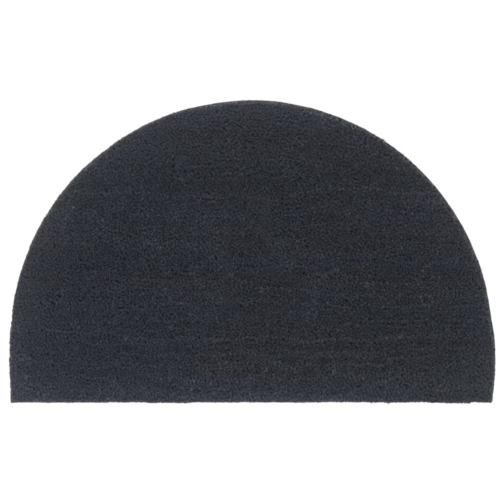 Πατάκι Εισόδου Ημικυκλικό Γκρι 50x80εκ Θυσανωτός Κοκοφοίνικας - PAKOBAZAAR