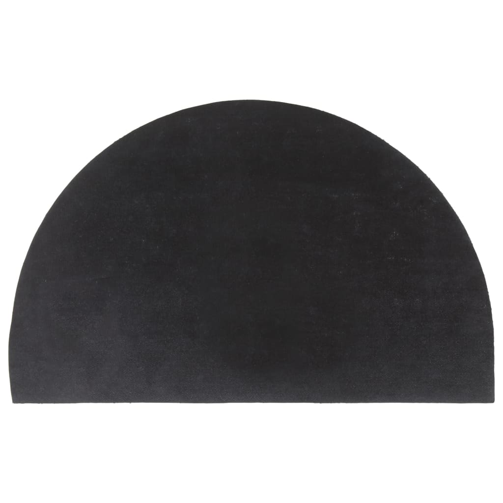 Πατάκι Εισόδου Ημικυκλικό Γκρι 50x80εκ Θυσανωτός Κοκοφοίνικας - PAKOBAZAAR