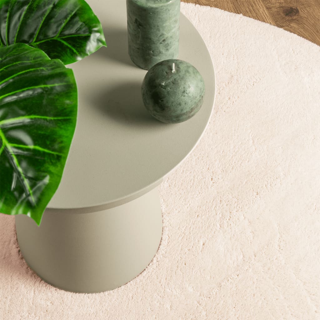 Χαλί HUARTE με Κοντό Πέλος Μαλακό/ Πλενόμενο Μπεζ Ø 100 εκ.