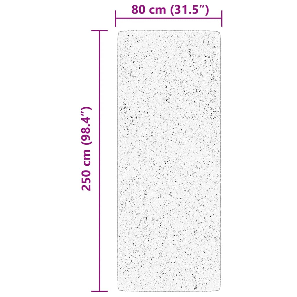 Χαλί HUARTE με Κοντό Πέλος Μαλακό/ Πλενόμενο Κρεμ 80x250 εκ.