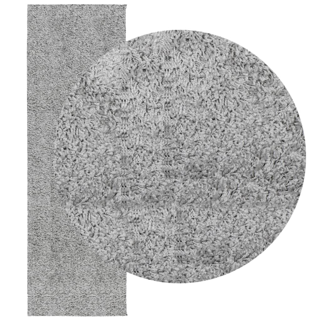Χαλί Shaggy PAMPLONA με Ψηλό Πέλος Μοντέρνο Γκρι 80x250 εκ.