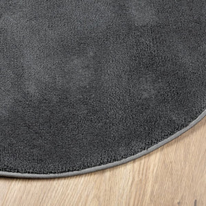 Χαλί OVIEDO με Κοντό Πέλος Ανθρακί Ø 120 εκ.