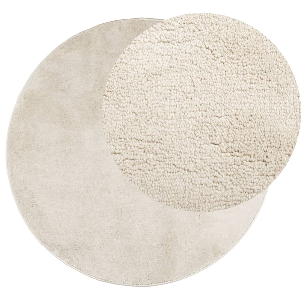Χαλί OVIEDO με Κοντό Πέλος Μπεζ Ø 240 εκ.