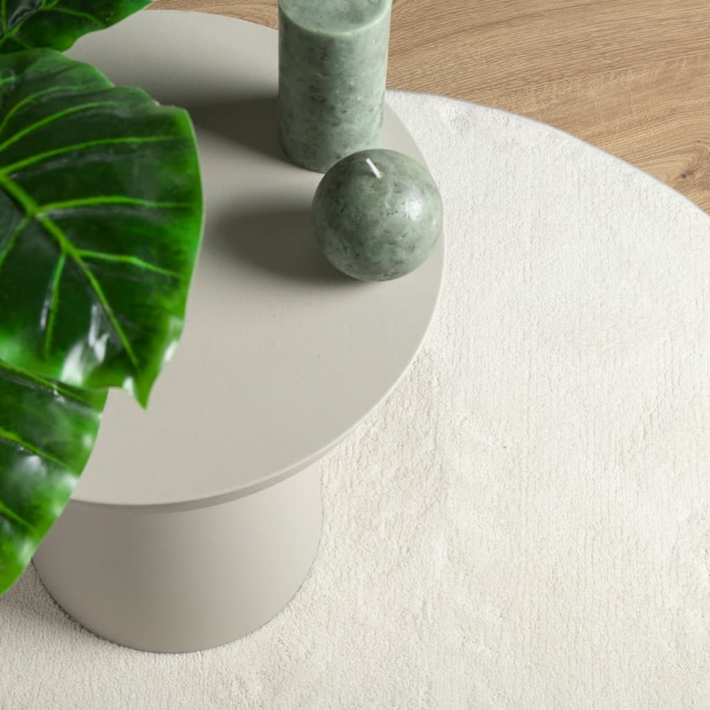 Χαλί OVIEDO με Κοντό Πέλος Κρεμ Ø 160 εκ.