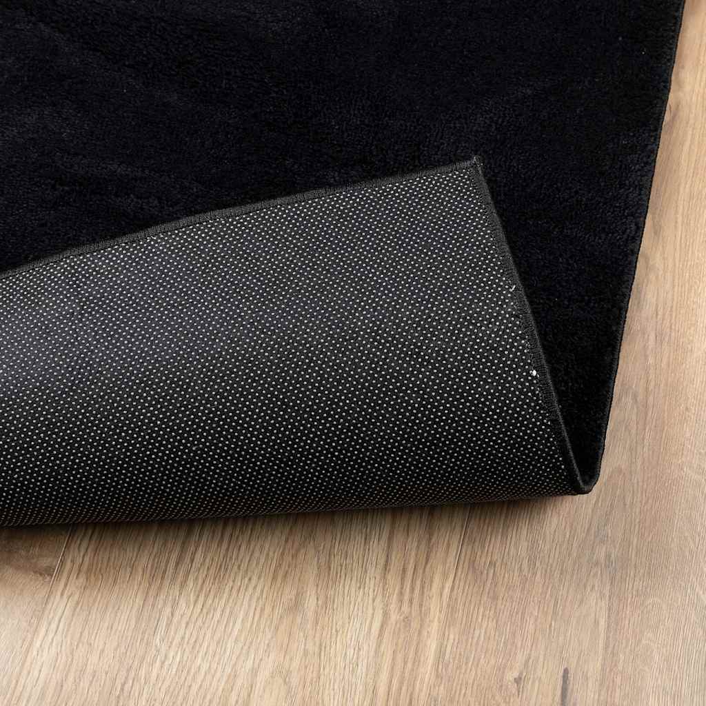 Χαλί OVIEDO με Κοντό Πέλος Μαύρο 160 x 230 εκ. - Pakobazaar