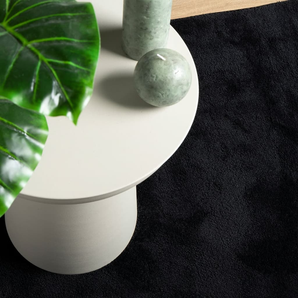 Χαλί OVIEDO με Κοντό Πέλος Μαύρο 240 x 240 εκ.