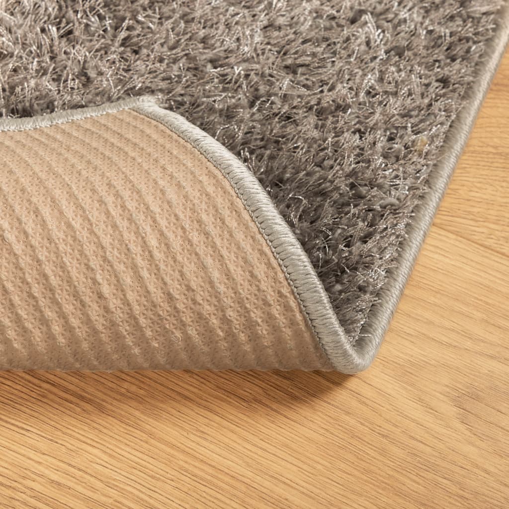 Χαλί ISTAN με Ψηλό Πέλος Γυαλιστερή Εμφάνιση Γκρι 140x200 εκ.