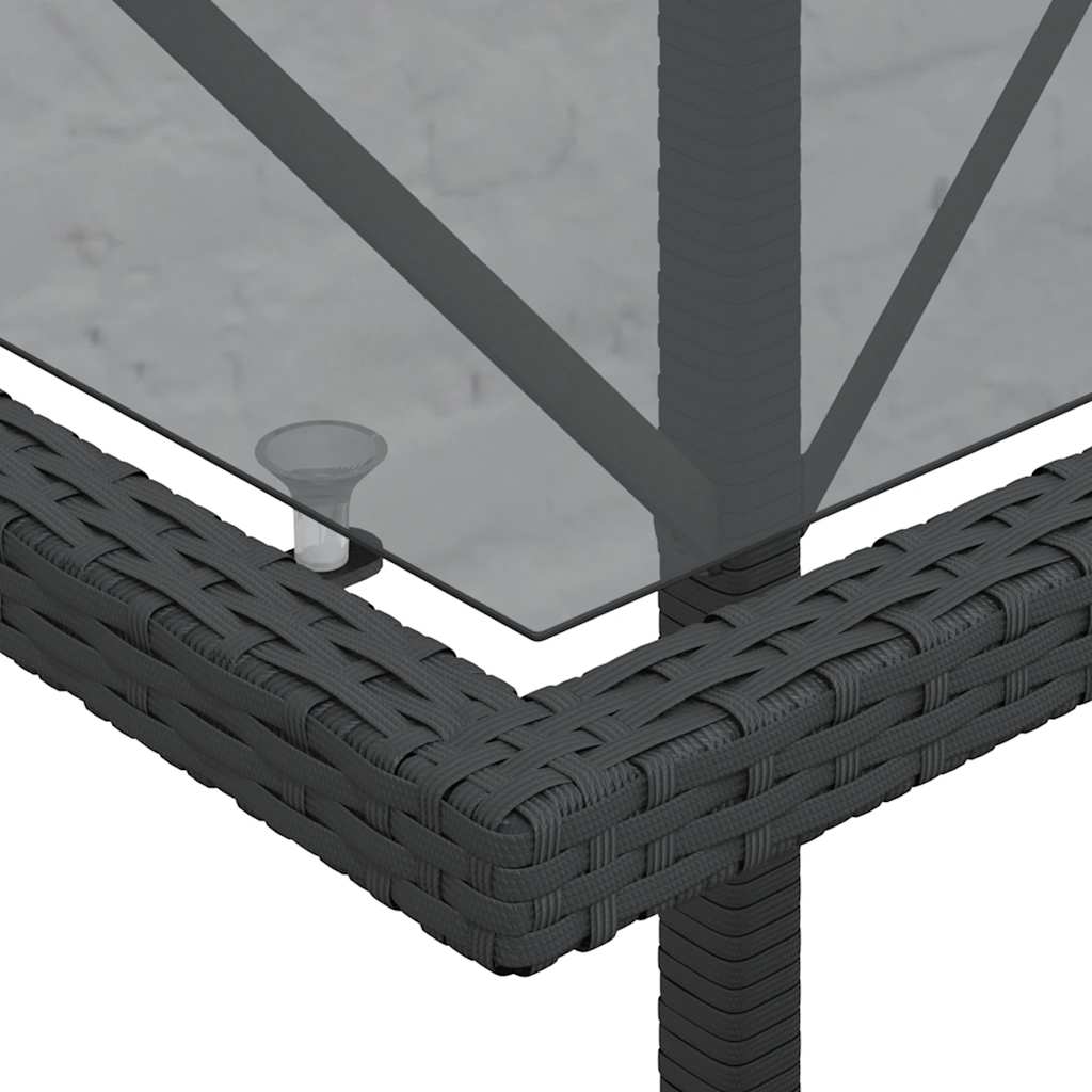 Σετ Επίπλων Bistro 3 τεμ. Μαύρο Συνθετ. Ρατάν με Μαξιλάρια