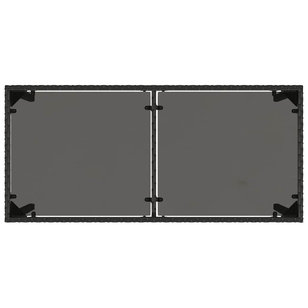 Σετ Τραπεζαρίας Κήπου 5 Τεμαχίων Μαύρο Συνθ. Ρατάν με Μαξιλάρια