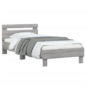 Πλαίσιο Κρεβατιού με Κεφαλάρι Γκρι Sonoma 75x190 εκ. Επεξ. Ξύλο