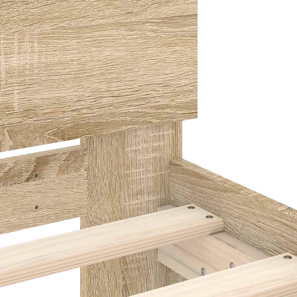 Πλαίσιο Κρεβατιού με Κεφαλάρι Sonoma Δρυς 90x200 εκ. Επεξ. Ξύλο