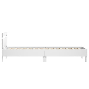 Πλαίσιο Κρεβατιού με Κεφαλάρι και LED Λευκό 90 x 200 εκ.