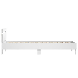 Πλαίσιο Κρεβατιού με Κεφαλάρι/LED Λευκό 90 x 190 εκ. - Pakobazaar