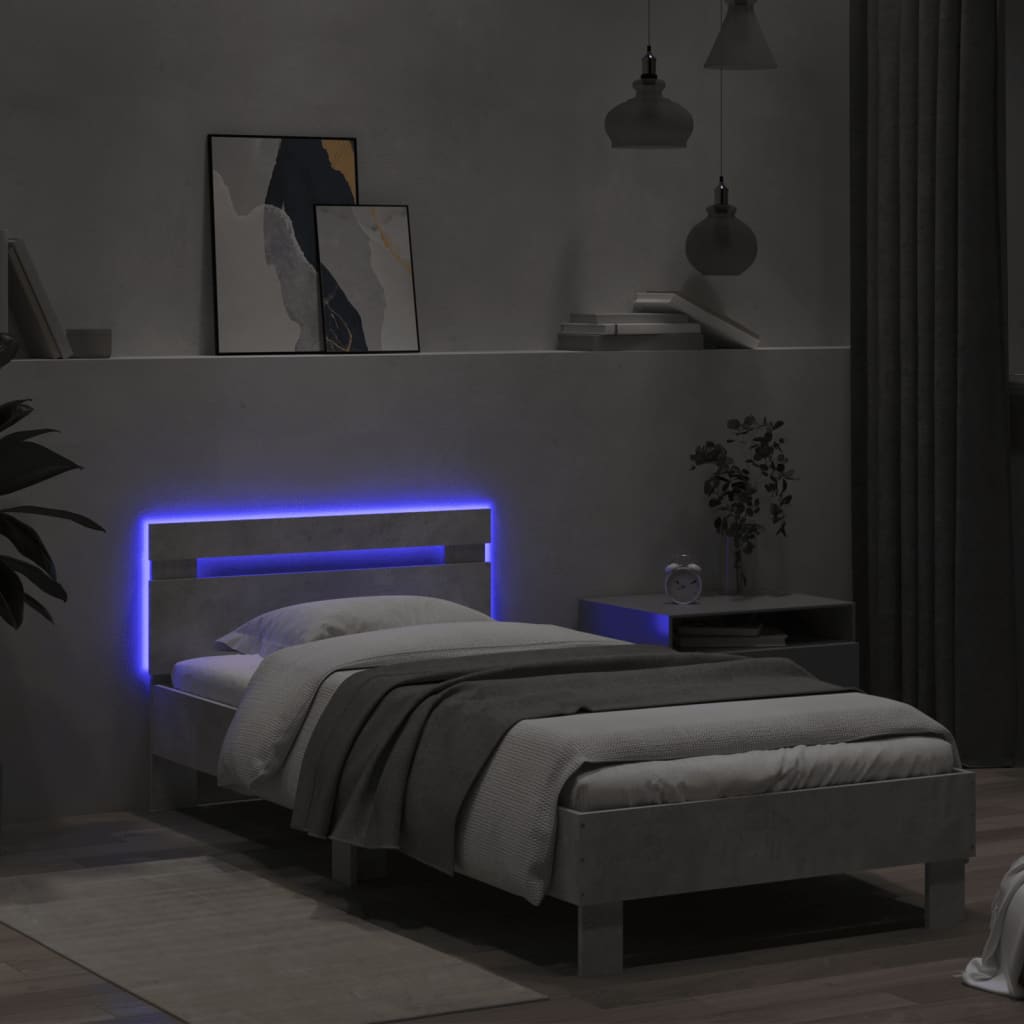 Πλαίσιο Κρεβατιού με Κεφαλάρι και LED 75 x 190 εκ. - Pakobazaar