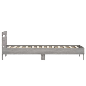 Πλαίσιο Κρεβατιού με Κεφαλάρι και LED Γκρι sonoma 75 x 190 εκ.