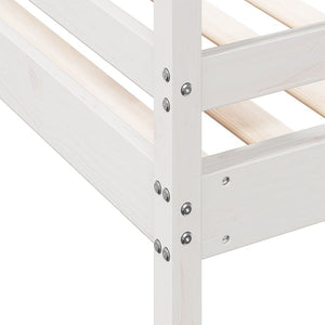 Κουκέτα 80x200/140x200 εκ. Λευκό από Μασίφ Ξύλο Πεύκου
