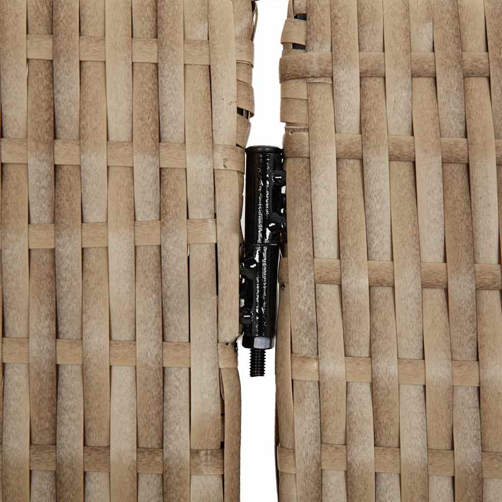 Διαχωριστικό Δωματίου 5 Πάνελ Μπεζ από Συνθετικό Ρατάν