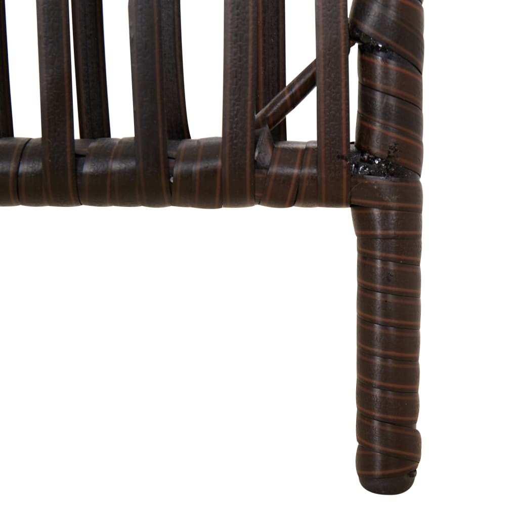 Διαχωριστικό Δωματίου 3 Πάνελ Καφέ από Συνθετικό Ρατάν