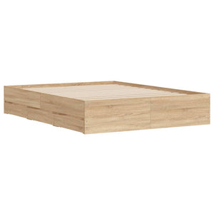 Πλαίσιο Κρεβατιού με Συρτάρια Sonoma Δρυς 150x200εκ. Επεξ. Ξύλο