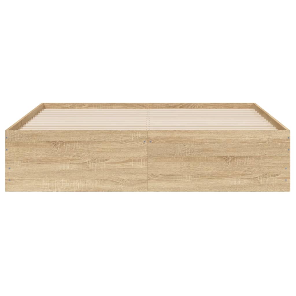 Πλαίσιο Κρεβατιού με Συρτάρια Sonoma Δρυς 150x200εκ. Επεξ. Ξύλο