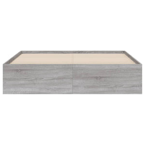 Πλαίσιο Κρεβατιού με συρτάρια Γκρι sonoma 140x200εκ. Επεξ. Ξύλο