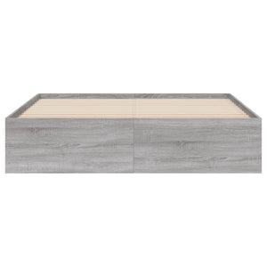 Πλαίσιο Κρεβατιού με συρτάρια Γκρι sonoma 140x190εκ. Επεξ. Ξύλο - Pakobazaar