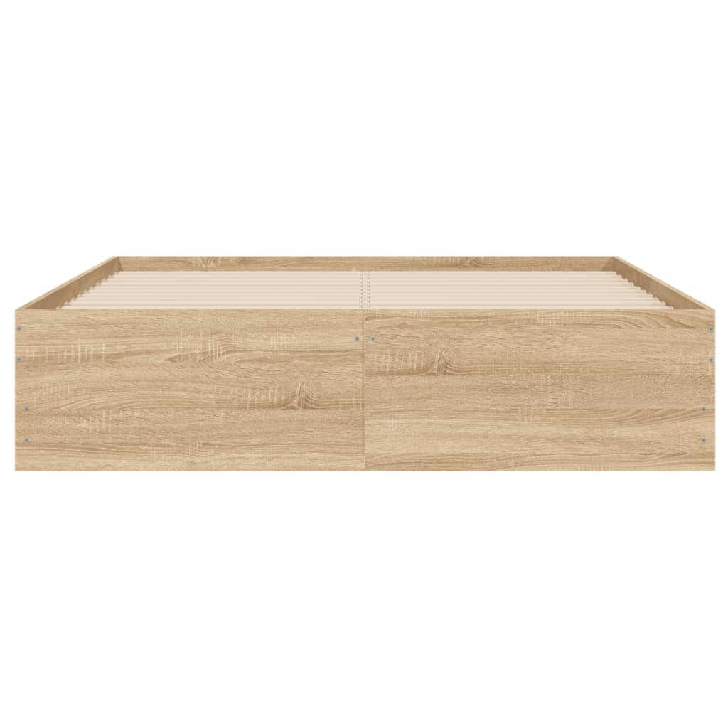 Πλαίσιο Κρεβατιού με συρτάρια Sonoma Δρυς 135x190εκ. Επεξ. Ξύλο