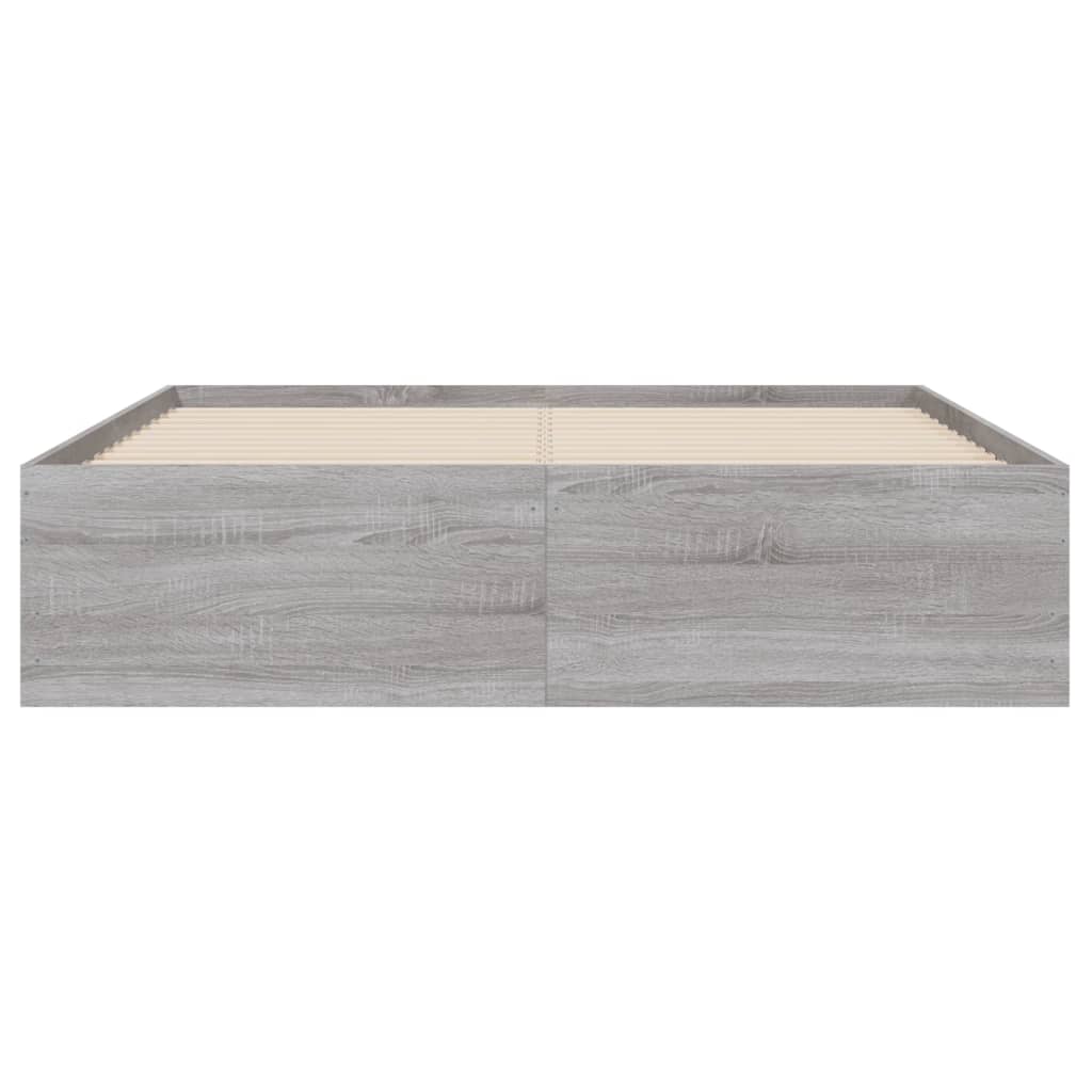 Πλαίσιο Κρεβατιού με συρτάρια Γκρι sonoma 120x190εκ. Επεξ. Ξύλο