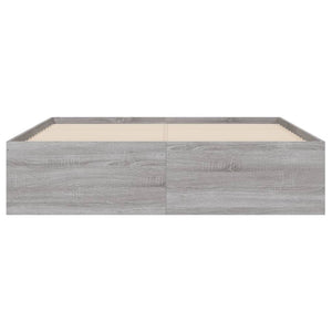 Πλαίσιο Κρεβατιού με συρτάρια Γκρι sonoma 120x190εκ. Επεξ. Ξύλο