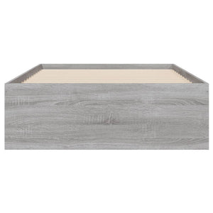 Πλαίσιο Κρεβατιού με Συρτάρια Γκρι Sonoma 75x190 εκ. Επεξ. Ξύλο