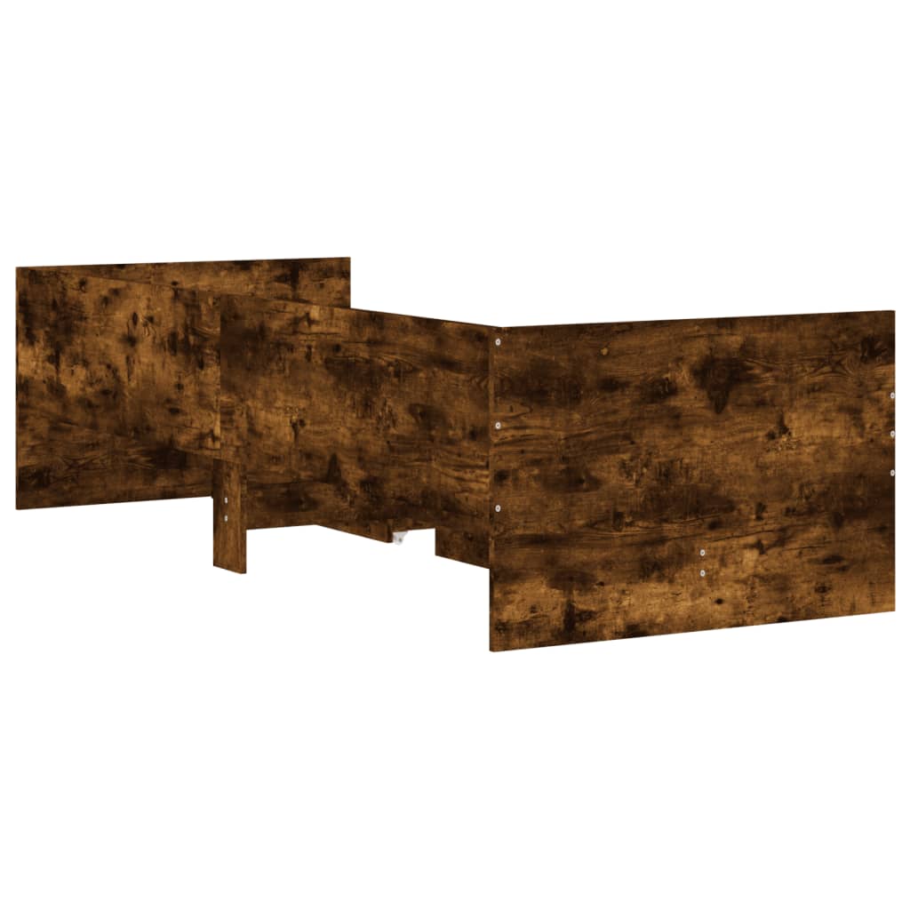 Πλαίσιο Κρεβατιού με Συρτάρια Καπνιστή δρυς 100x200 εκ.