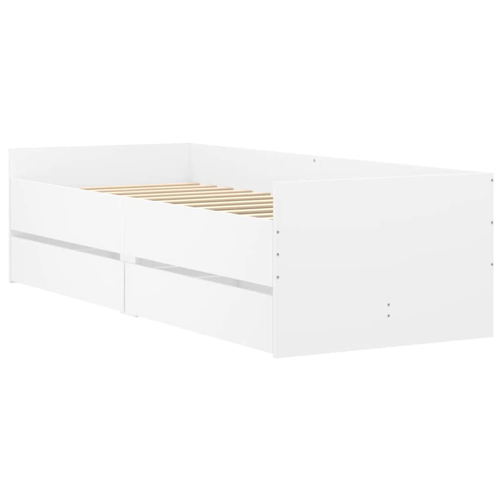 Πλαίσιο Κρεβατιού Με Συρτάρια Μαύρο 75x190 εκ Small Single