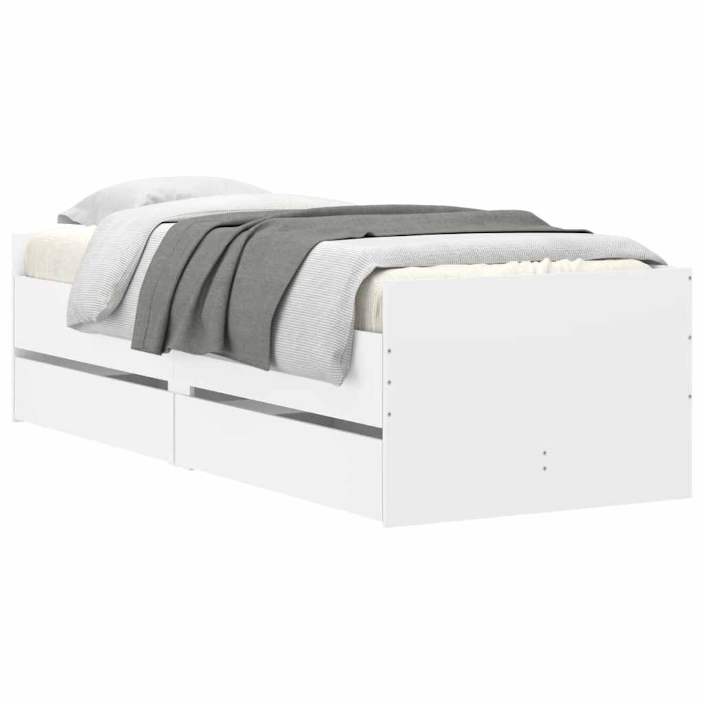 Πλαίσιο Κρεβατιού Με Συρτάρια Μαύρο 75x190 εκ Small Single