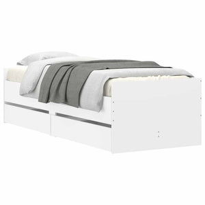 Πλαίσιο Κρεβατιού Με Συρτάρια Μαύρο 75x190 εκ Small Single