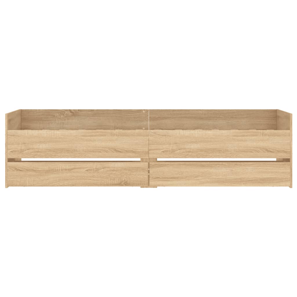 Πλαίσιο Κρεβατιού Με Συρτάρια Sonoma Δρυς 75x190εκ Small Single