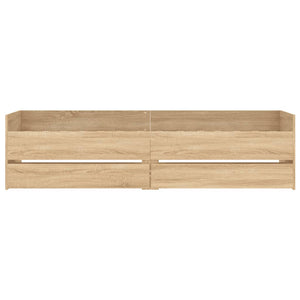 Πλαίσιο Κρεβατιού Με Συρτάρια Sonoma Δρυς 75x190εκ Small Single