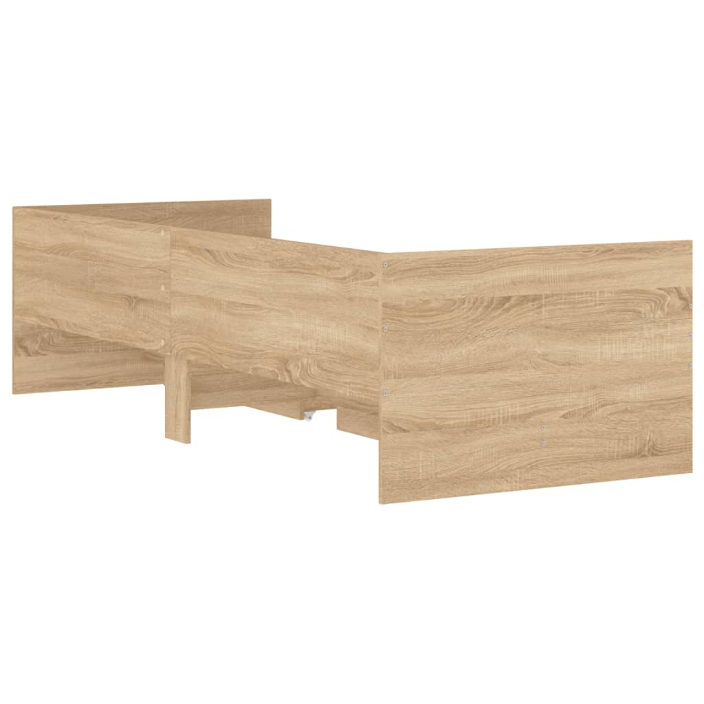 Πλαίσιο Κρεβατιού Με Συρτάρια Sonoma Δρυς 75x190εκ Small Single